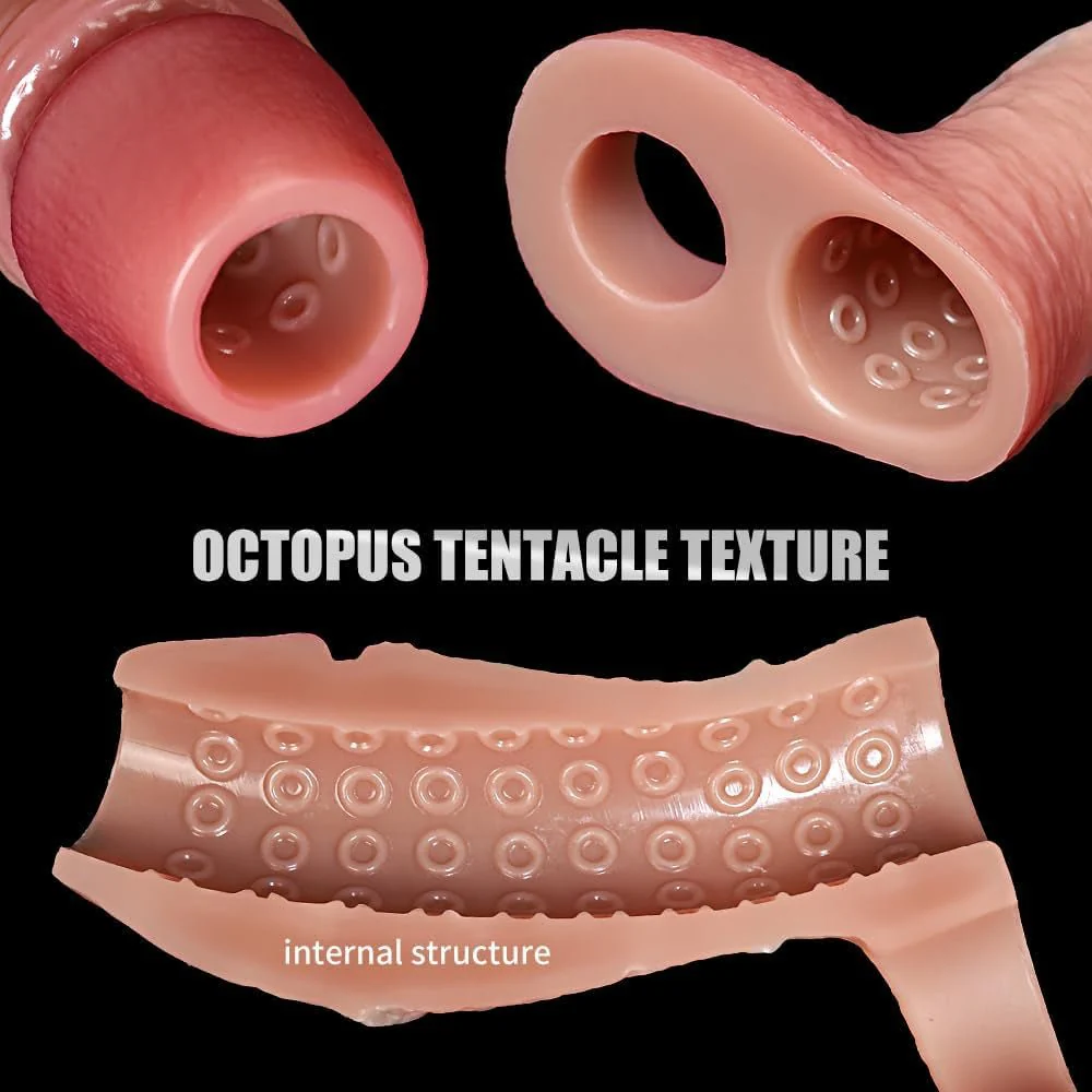 OctoGrip Realistic Penis Sleeve 6.7 Girth Silicone Ring - Image 3