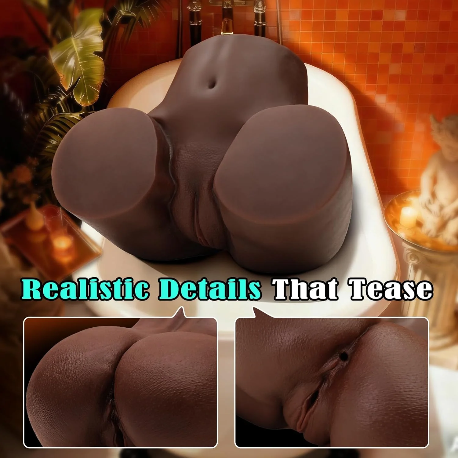 NoirCurve Ebony Sex Doll Torso Dual Channel TPE - Image 3
