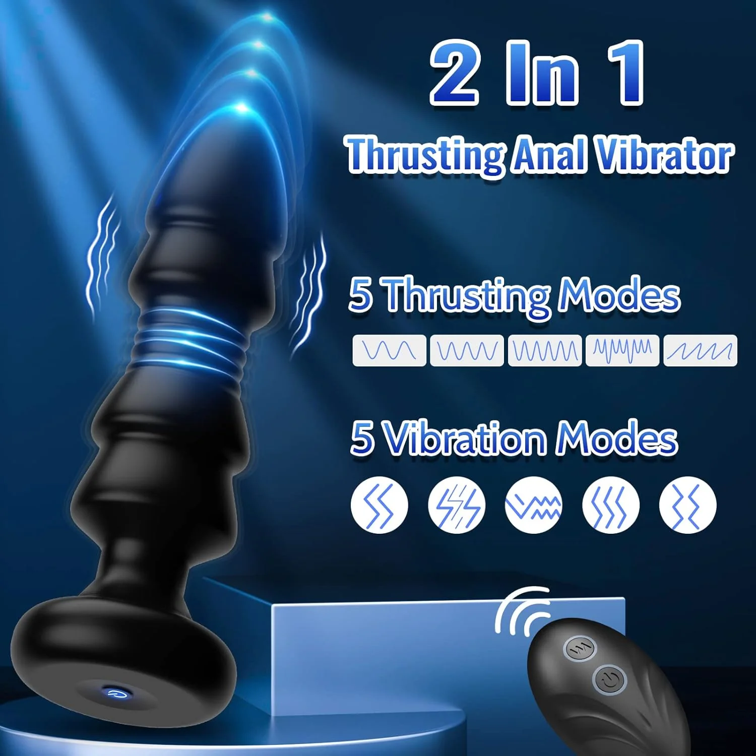 HorizonGrip Remote-Controlled Thrusting Anal Vibrator - Image 2