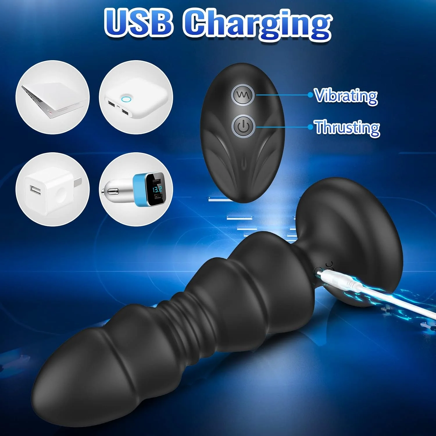 HorizonGrip Remote-Controlled Thrusting Anal Vibrator - Image 6
