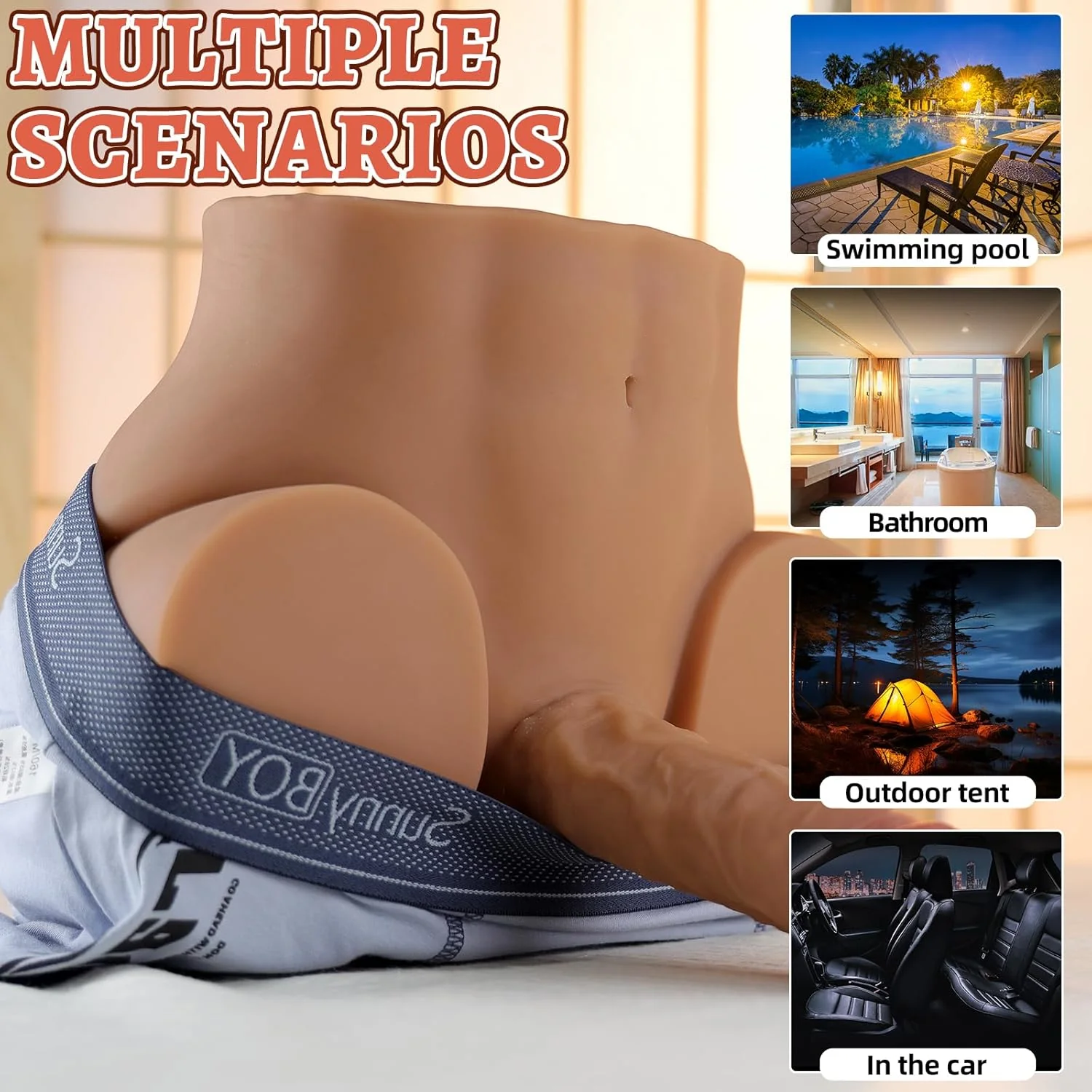 DualForm Male Sex Doll Torso 7in Dildo 10LB - Image 5