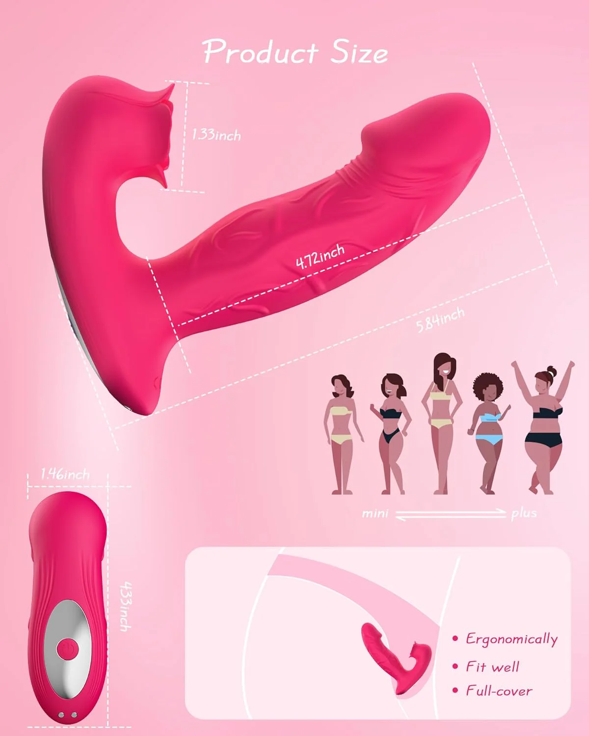 Remote Control Rose Clit Stimulation Dildo - Image 5
