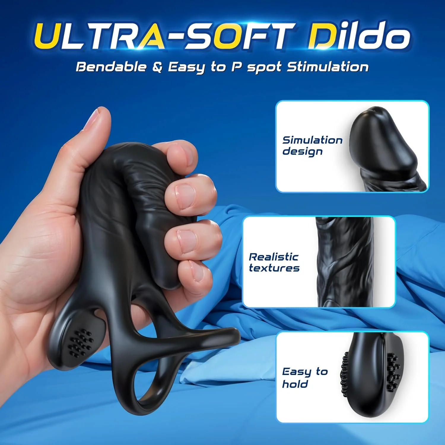 RefinedPleasure Cock Ring Penis Sleeve Anal Dildo Vibrator - Image 4