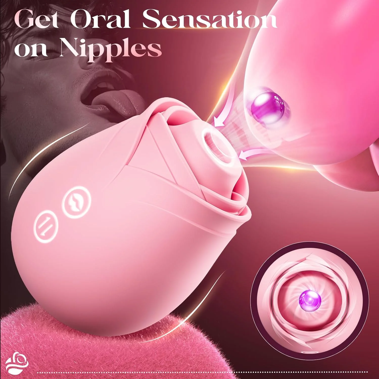 ElyraSync Rose Clit Sucker Wand App Control Waterproof Quiet - Image 3