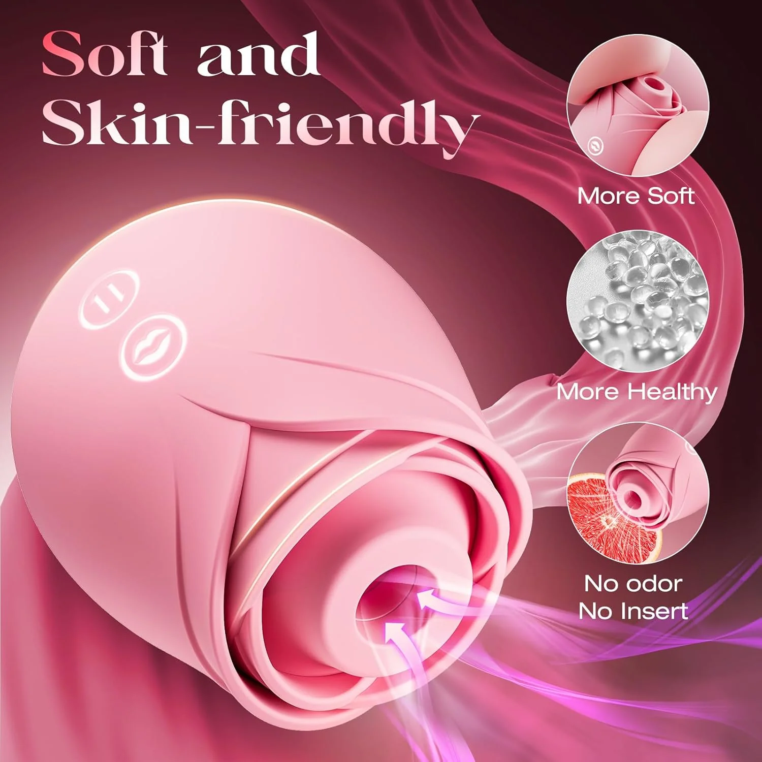 ElyraSync Rose Clit Sucker Wand App Control Waterproof Quiet - Image 4