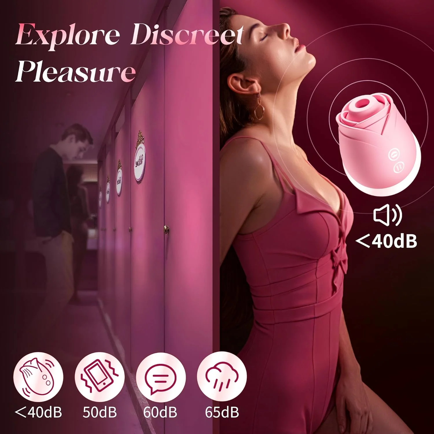 ElyraSync Rose Clit Sucker Wand App Control Waterproof Quiet - Image 5