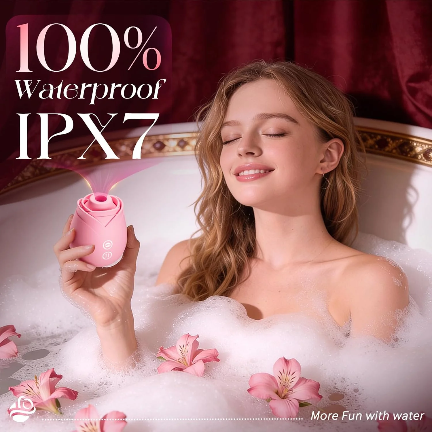 ElyraSync Rose Clit Sucker Wand App Control Waterproof Quiet - Image 6