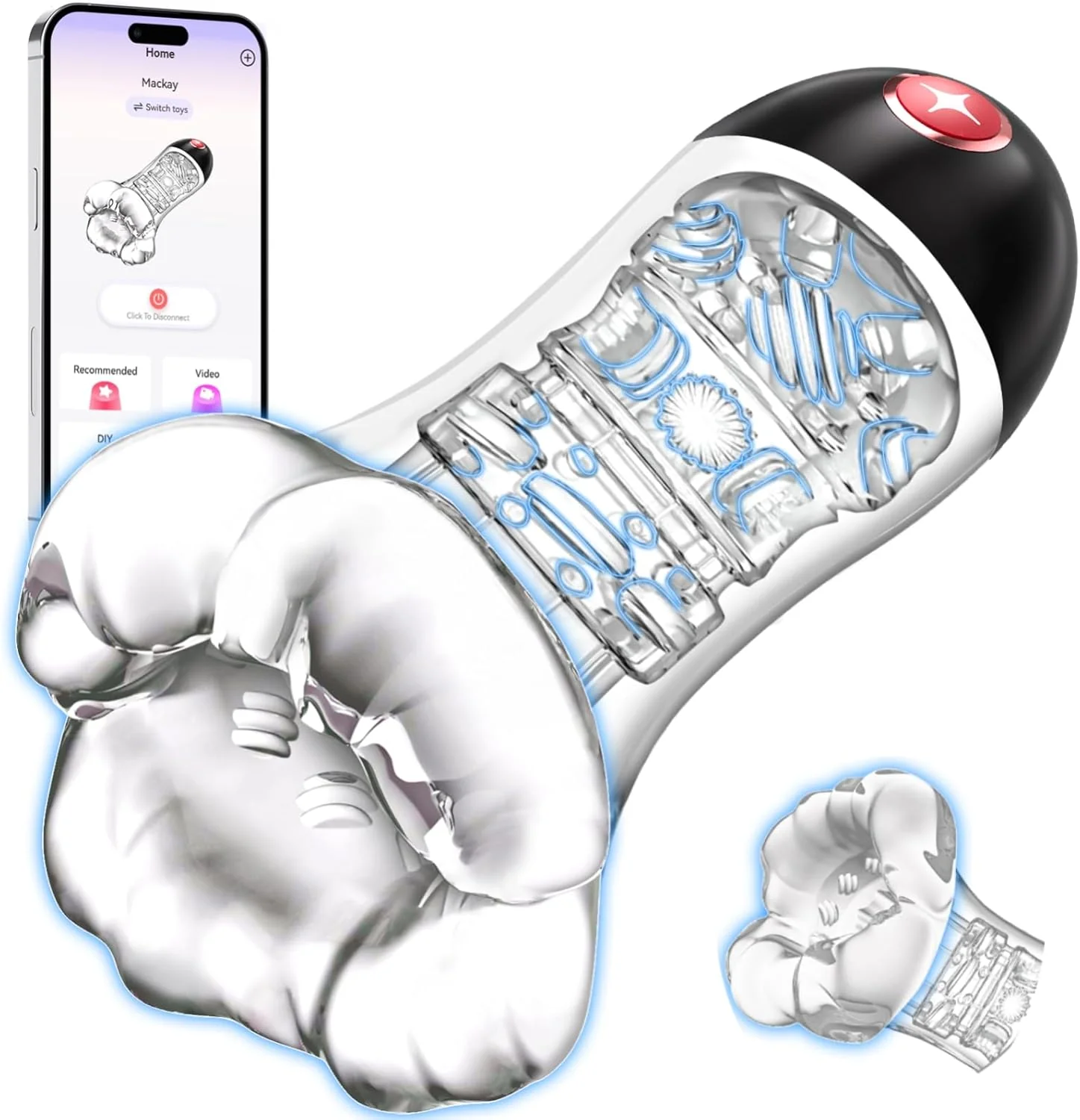 VibeView App-Controlled Transparent Stroker - Image 2
