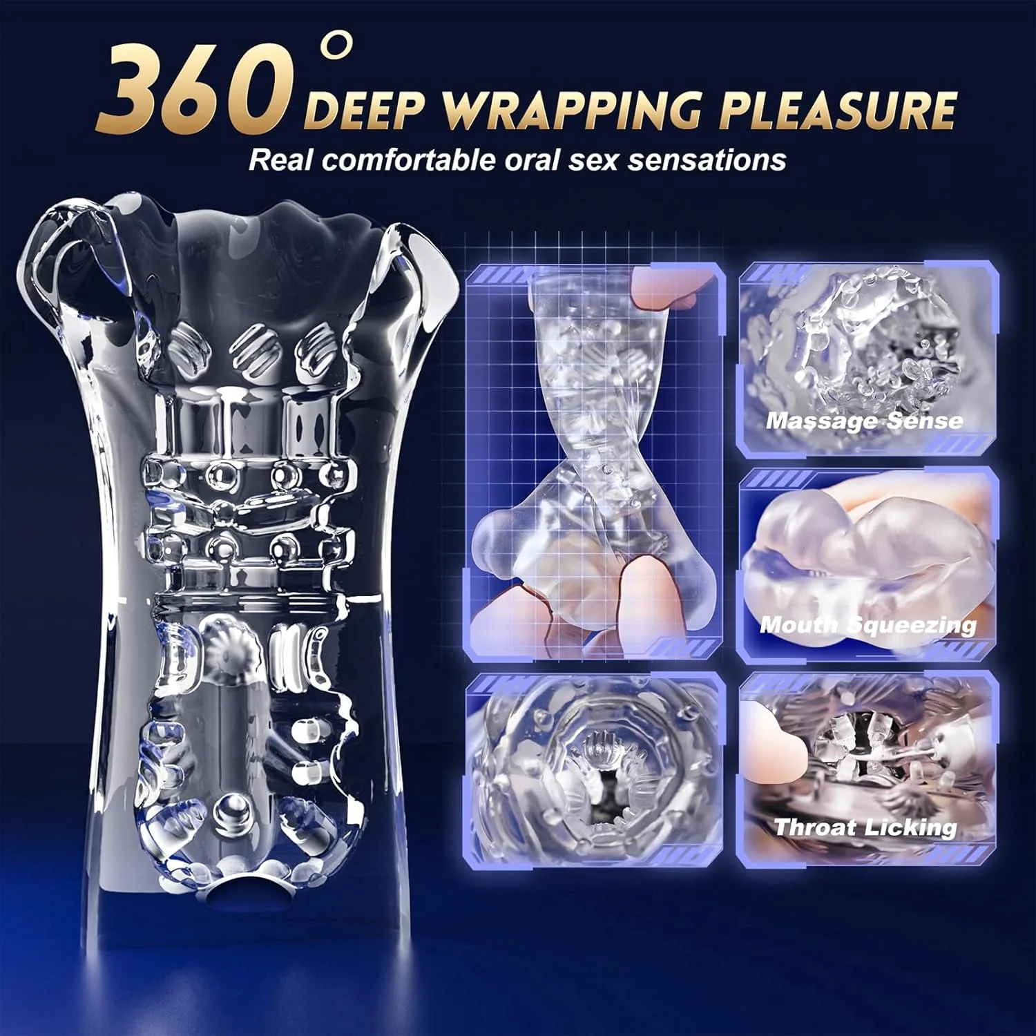 VibeView App-Controlled Transparent Stroker - Image 4