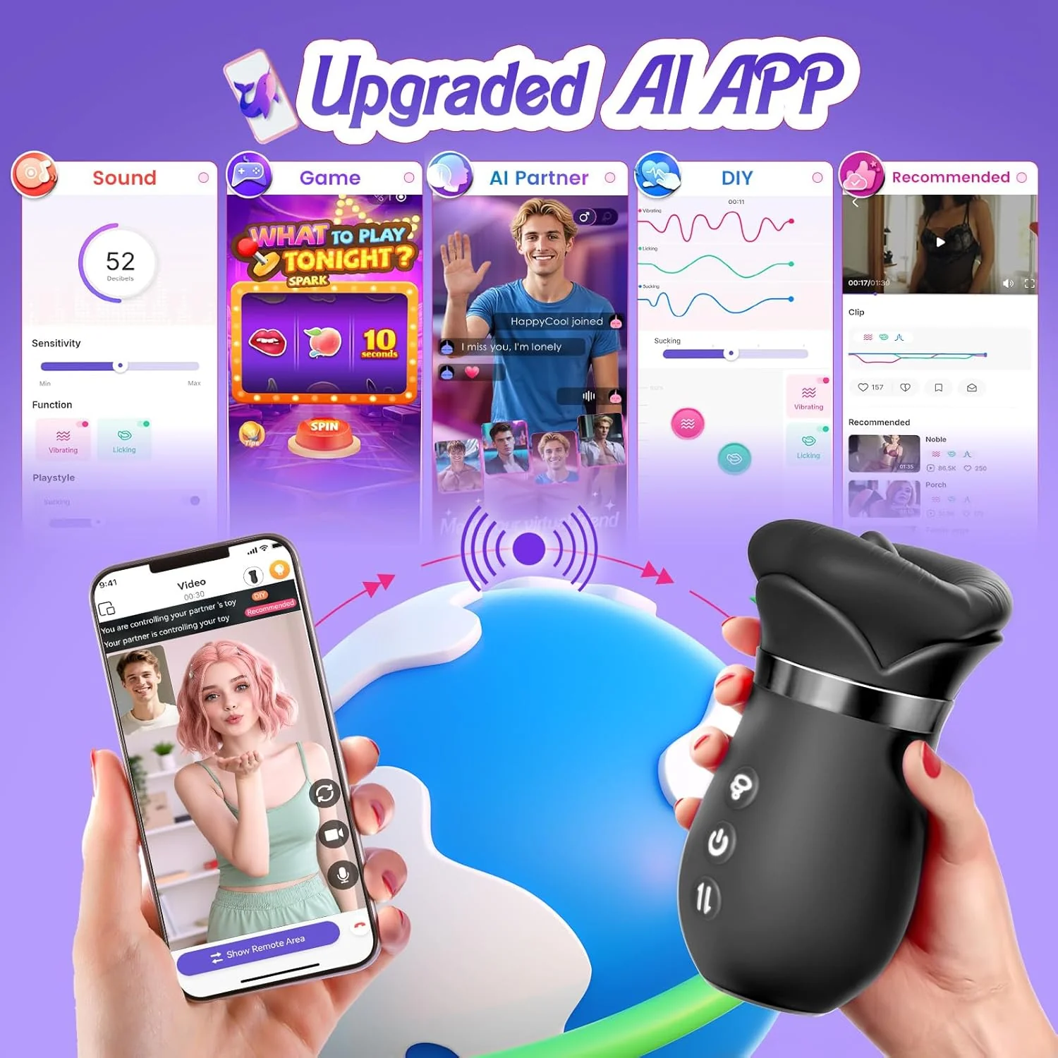 VantelleX AI Bloom Wand Clit Sucker App Waterproof Quiet - Image 5