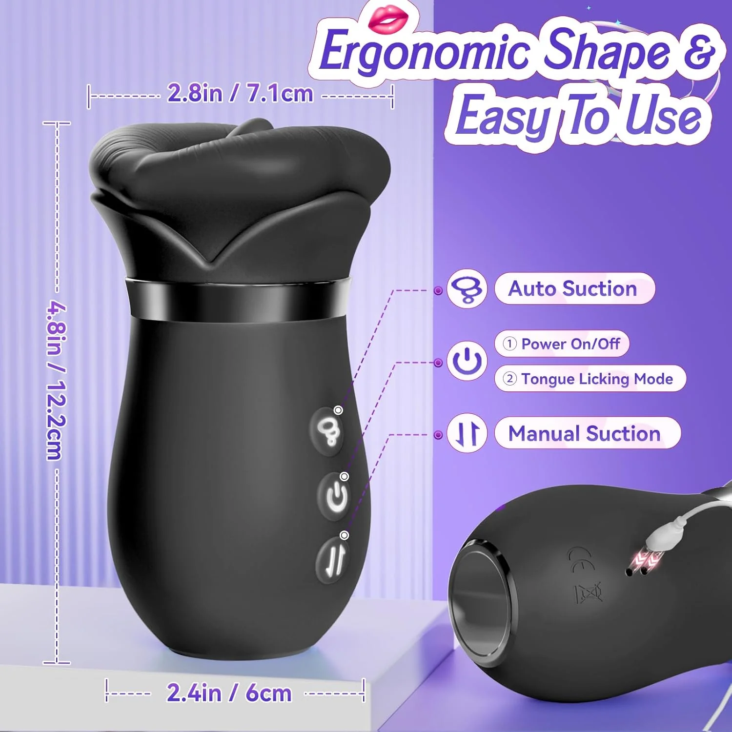 VantelleX AI Bloom Wand Clit Sucker App Waterproof Quiet - Image 8