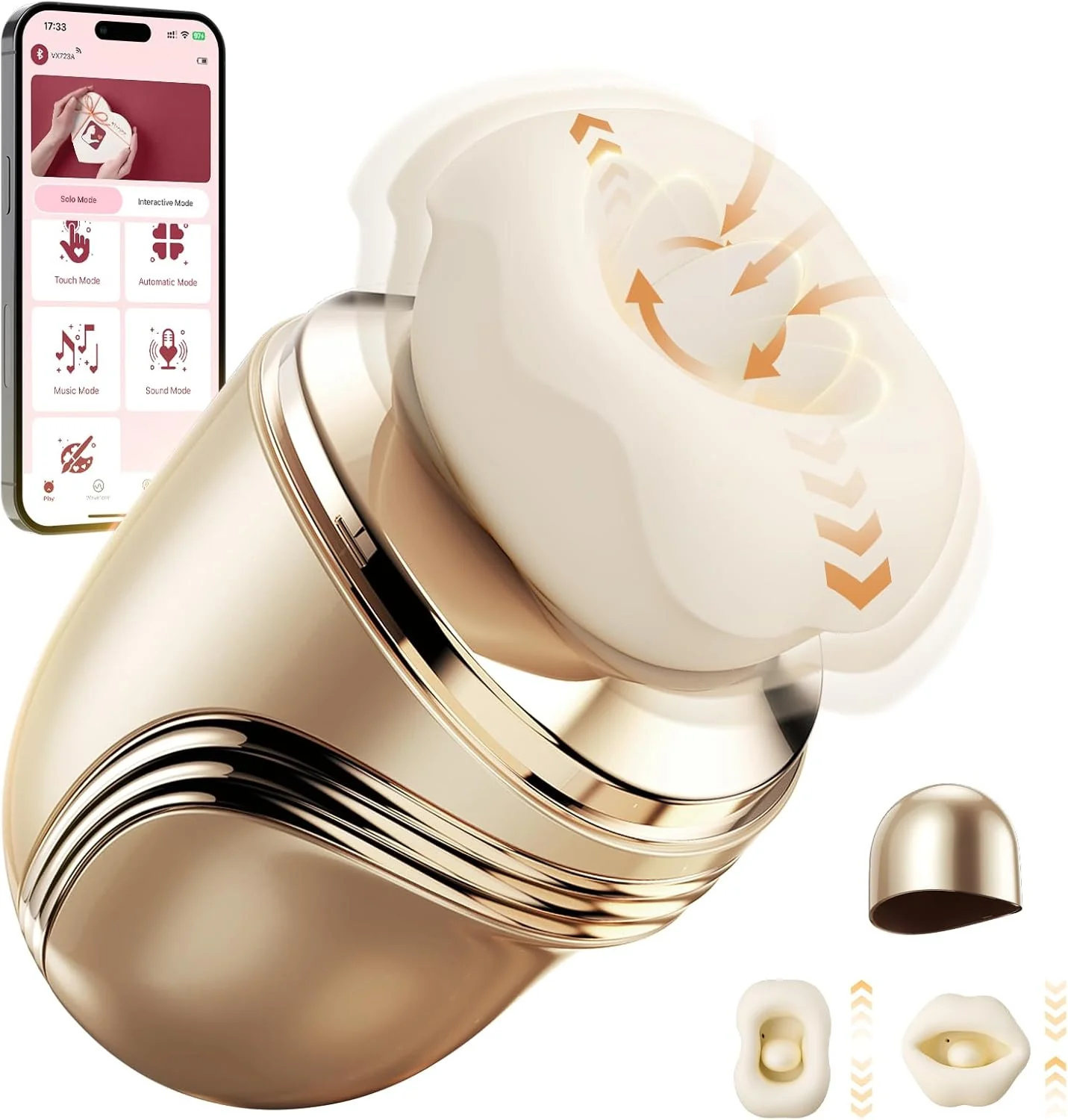 RoseHeat Rose App Control Clit Sucking Vibrator 5-in-1
