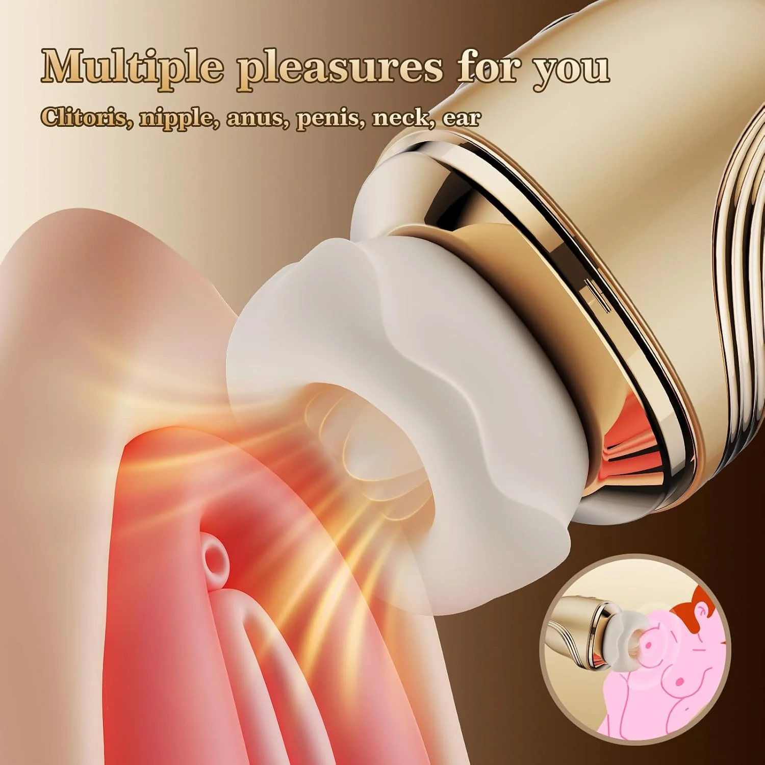 RoseHeat Rose App Control Clit Sucking Vibrator 5-in-1 - Image 4