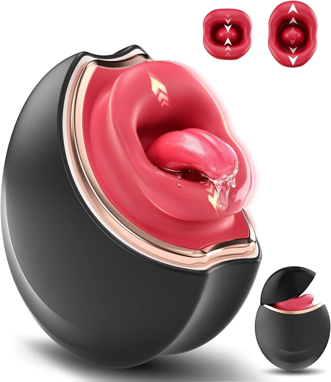 ElyraLuxe Rose Tongue Vibrator 3-in-1 10 Modes Clit Toy - Image 7
