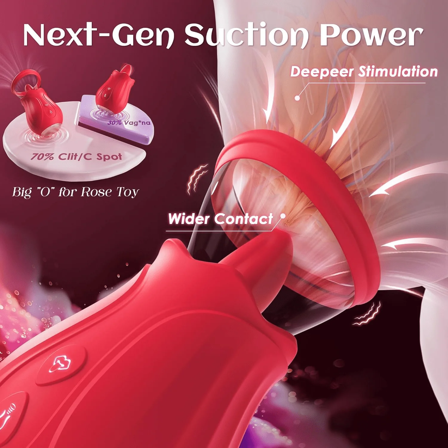 VelmoraR AI Rose Vibrator 7 Suction 10 Licking Modes - Image 4