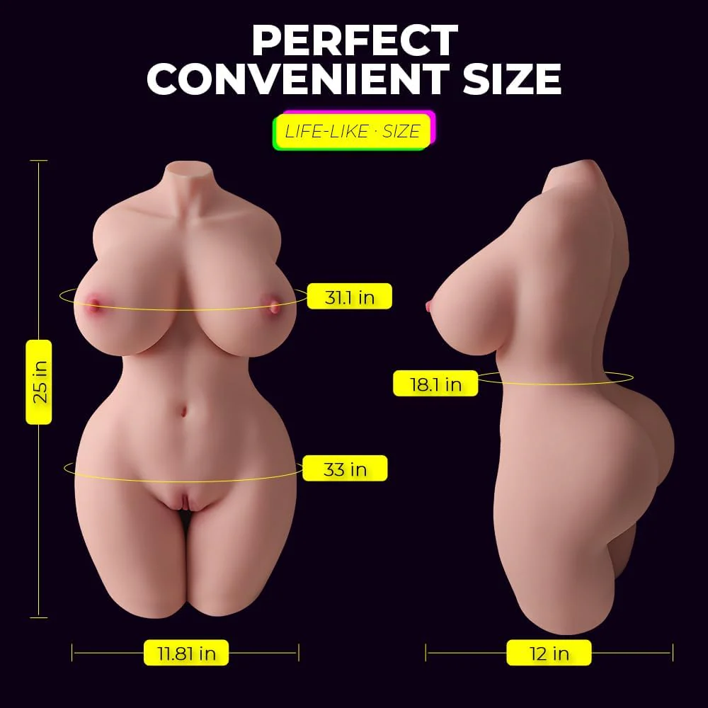 VividEve 36lbs Life-Size Full Body Torso Sex Doll with 3-Entry Play - Image 3